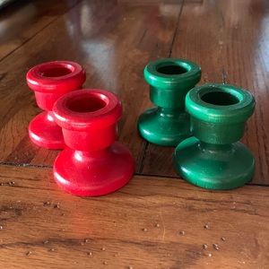 Holiday candle stick holders
